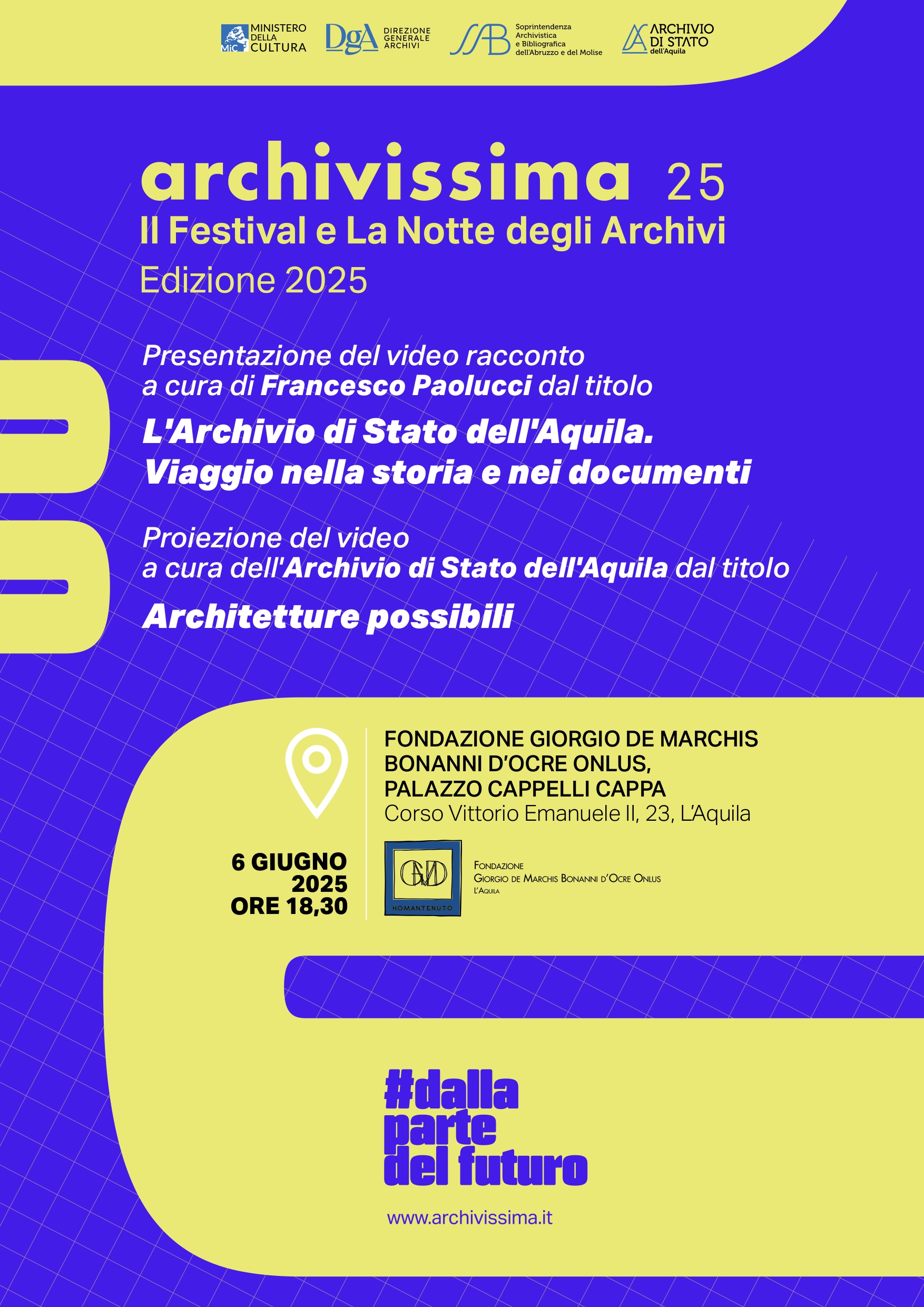 Archivissima – Il Festival degli Archivi - Iniziative dell’Archivio di Stato dell’Aquila